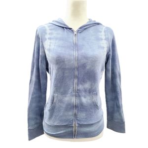 Monrow Tie Dye Zip Up Blue Tie Dye Hoodie Size Medium